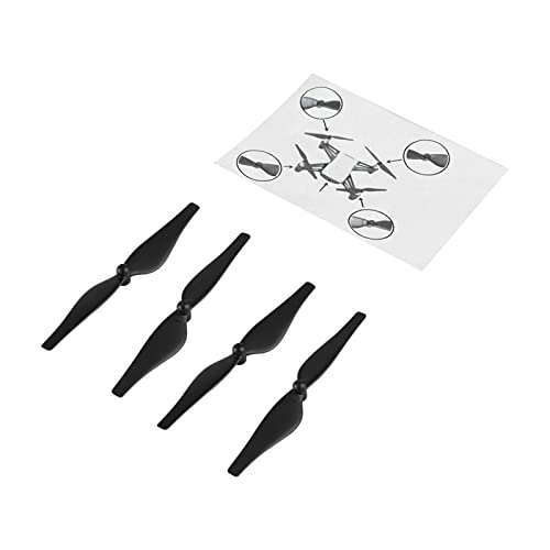 plplaaoo 4-teilige Propeller für DJI Tello, geräuscharm, Ersatzblätter, Quadcopter-Zubehör, Ersatz-Schnellspanner für DJI Tello, Mini-Drohne mit Vier Achsen Exklusive Schrauben(Schwarz) von plplaaoo