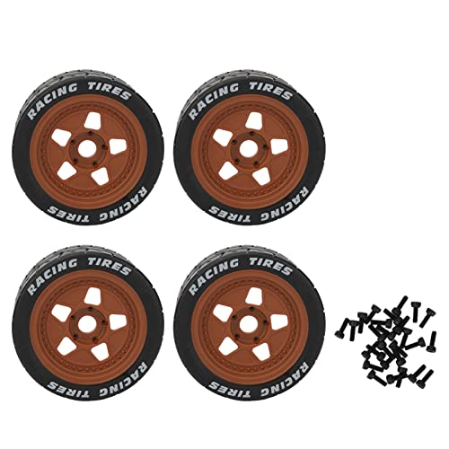 plplaaoo 4PCS 1/7 RC -Auto Reifen Schwarz und Kaffee RC -Auto -Gummi -Reifen für ARRMA wegen Verstoßes für Straftaten Flachsportwagen von plplaaoo