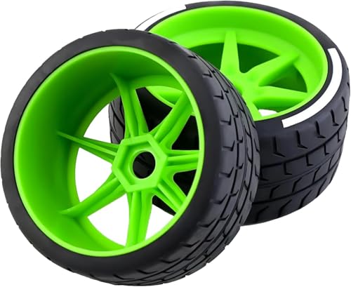 plplaaoo 4pcs Fernbedienungsreifen 53/108 43/102 mm 17 mm Rad HEX -Ersatz für ARMA 1/7 Verbrechen Modell GT Fernbedienungsauto -Upgrade -Teile (Grün) von plplaaoo