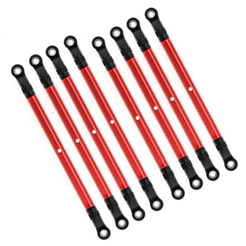 plplaaoo Aluminiumlegierungs -Bindungs ​​-Stange -Kit -Premium -Aufhängung Upgrade für Axial 1/10 SCX10 313 mm Radstand Fernbedienung Crawler CAR 8PCS Schwarz (Rot) von plplaaoo