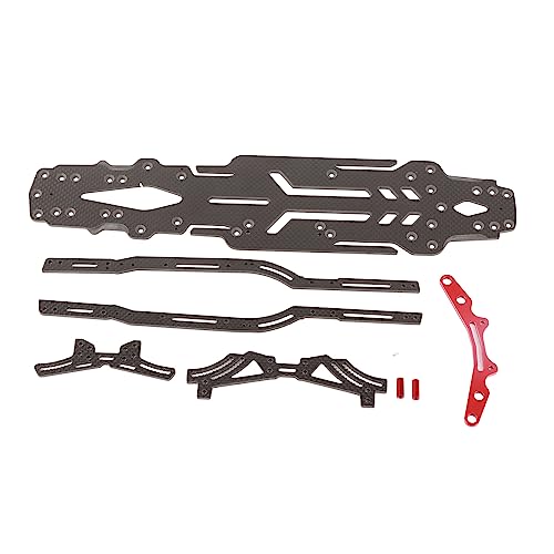 plplaaoo Carbonfaser- und Aluminium -Upgrade -Kit für MST FXX 2,0S 1/10 RC -Driftauto hohe Genauigkeit RC Chassis Suspension Frame Kit (Schwarz) von plplaaoo