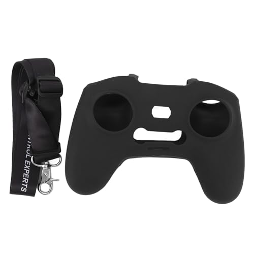 plplaaoo Drohnen Fernbedienung Schutzabdeckung Silikongehäuse mit Sicherheit Lanyard Weiche haltbare Anti -Schlupfhaut für Avata 1 2 FPV (Schwarz) von plplaaoo