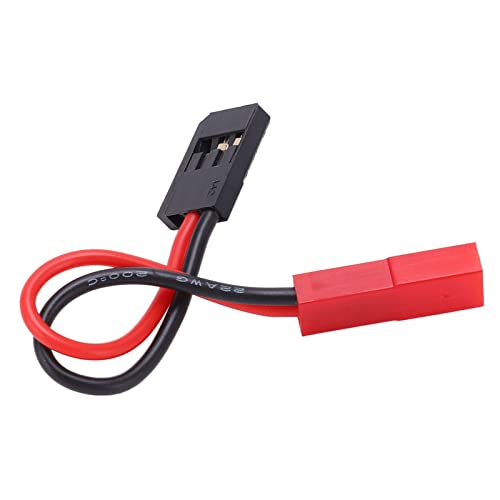 plplaaoo Kabel JST-Buchse auf JR FuTABA-Stecker, hochwertiger Silikondraht, Starke Verbindung, Kurzschlussschutz für RC-Auto-Flugzeugmodell, Kunststoff, Silikon, Kupfer, 96 mm, 20 AWG von plplaaoo