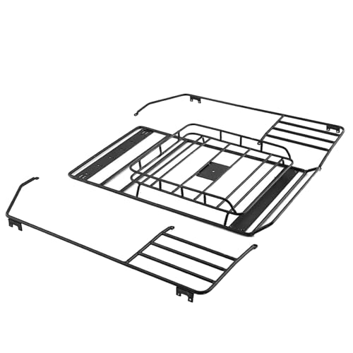 plplaaoo Metalldach Rack Roll Cage Gepäckstange Ersatz für axiale SCX10 Körperschale 1/10 Fernbedienungssteuerungs Crawler Car Upgrade Teile Premium Metall Langlebige Upgrade Accessoire von plplaaoo