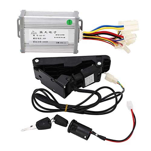 plplaaoo Motor Controller Drosselklappen -Fuß -Pedal -Kit hohe Leistung gebürstete Lithium -Elektrofahrradmodifikation Kit 36 ​​V 1000W für Elektrofahrräder und Dreirad Aluminiumlegierung von plplaaoo