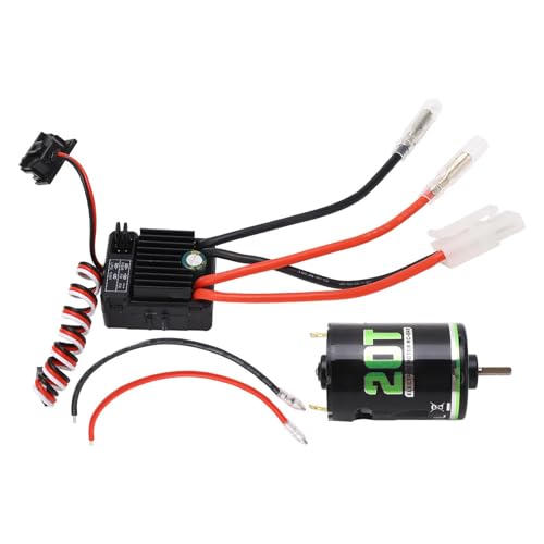 plplaaoo Motor ESC Combo Universal High Torsion 540 gebürsteten Motor 60A ESC -Kit mit bidirektionalem Lager Anti -Interferenz -Niedrig -Design für RC Crawler DIY Modifikation (20t) von plplaaoo