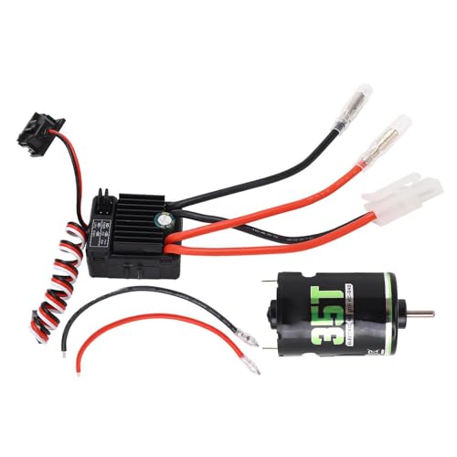 plplaaoo Motor ESC Combo Universal High Torsion 540 gebürsteten Motor 60A ESC -Kit mit bidirektionalem Lager Anti -Interferenz -Niedrig -Design für RC Crawler DIY Modifikation (35t) von plplaaoo