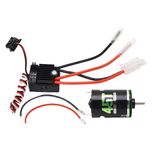 plplaaoo Motor ESC Combo Universal High Torsion 540 gebürsteten Motor 60A ESC -Kit mit bidirektionalem Lager Anti -Interferenz -Niedrig -Design für RC Crawler DIY Modifikation (45T) von plplaaoo