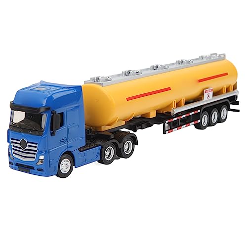 plplaaoo Öltanker LKW Spielzeug 1:50 Skala Legierung Abs Traktoranhänger Transport Fahrzeugmodell Haltbar abnehmbar Keine Batterie erforderlich für Jungen Mädchen Kinder (Gelb) von plplaaoo