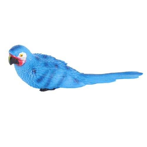 plplaaoo Papageien -Figur handgemalktes Harz Papageien -Skulptur Lebendes lebensecht wandmontiertes für Hausgartenfotografie Prop 11.4in (Blau) von plplaaoo