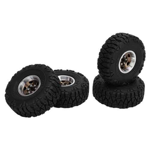 plplaaoo RC-Auto-, Reifen-Set, 1,0, negativer Versatz, verbesserter Grip, Verriegelungsreifen-Design für 1/18 1/24 RC-Kletterauto, SCX24 Bronco C10 JLU Deadbolt Gradiator FMS FCX24, (Kupfer) von plplaaoo
