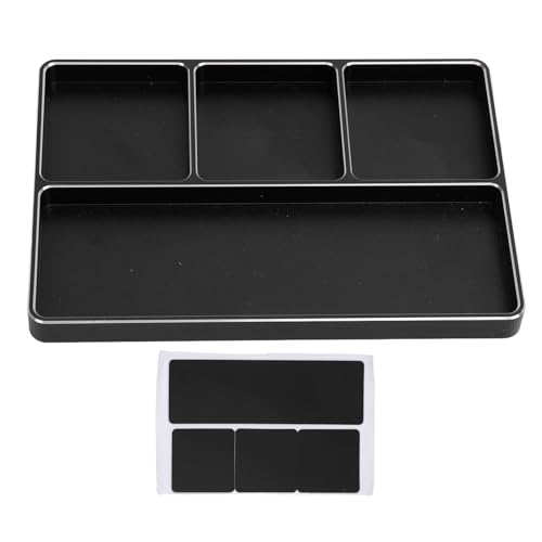 plplaaoo RC Reparaturschraubblech Aluminiumlegierung Magnetpad 4 Gitter Organisator für RC -Autos Flugzeuge langlebige leichte Kompaktgröße 128x90x9.5mm (Schwarz) von plplaaoo