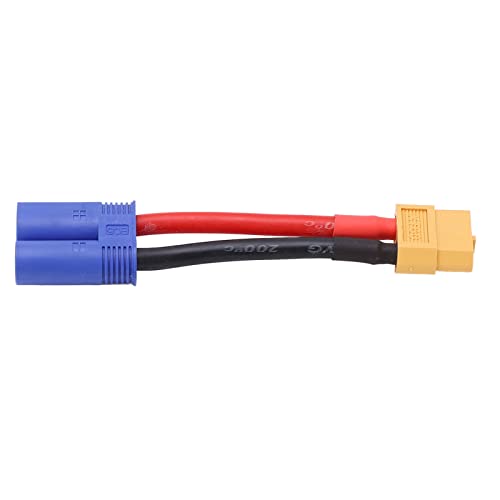 plplaaoo RC -Stecker Biegbares weiches Silikonkabel XT60 Frauen zu EC5 -Stecker Kabel Shell Super Soft Silikonkabel Multipurpose zuverlässiger Anschluss für RC von plplaaoo