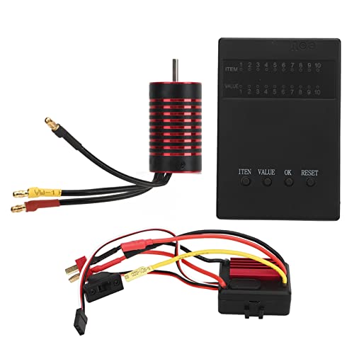 plplaaoo RC bürstenloser Motor ESC Kit 2845 wasserdichte Motor 35A ESC -Programmkarte für 1/12 Fernbedienungsauto (4400KV) von plplaaoo