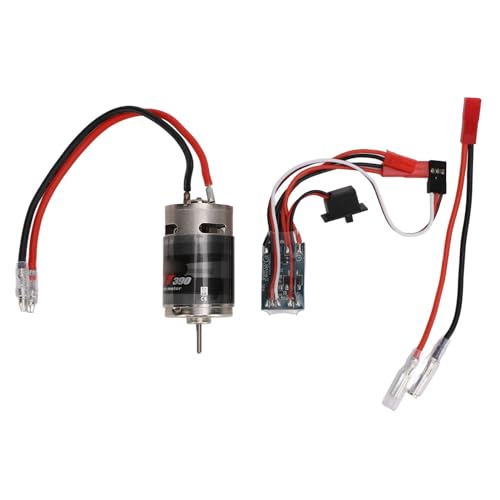 plplaaoo RC gebürsteten Motor ESC -Set 28T 390 gebürstete Motor mit 30A gebürstetes ESC JST FEMPAN bis 4,0 mm weiblicher Adapterkabel für 1/16 1/18 RC -Autoboot leistungsstarke Leistung von plplaaoo