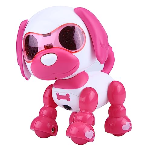 plplaaoo Robot Dog Haustier Spielzeug Smart Interactive Walpy Welpen LED -Rekordgeschenk für Kinder rosa grün blau Rose rot Plastik 10x8x6cm 126g (Rosenrot) von plplaaoo