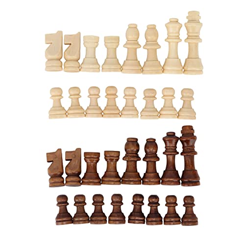 plplaaoo Schach-Kunststofffiguren, Schachspiel mit fehlenden Ersatzfiguren – 32 traditionelle Schachfiguren für Anfänger für Familienfeiern, Partyspiele, Freizeit, Sport, Schach, Schachfiguren Sch von plplaaoo