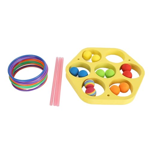 plplaaoo Schwimmbecken-Wurfspiel, Eva, sechseckig, rund, mit 12 Bällen und 12 Ringen, schwimmende Poolspiele, Wurfspielzeug für Party und Strand plplaaoo Schwimmbecken-Wurfspiel, Eva, sechseckig, rund, mit 12 Bällen und 12 Ringen, schwimmende Poolspiele, Wurfspielzeug für Party und Strand von plplaaoo