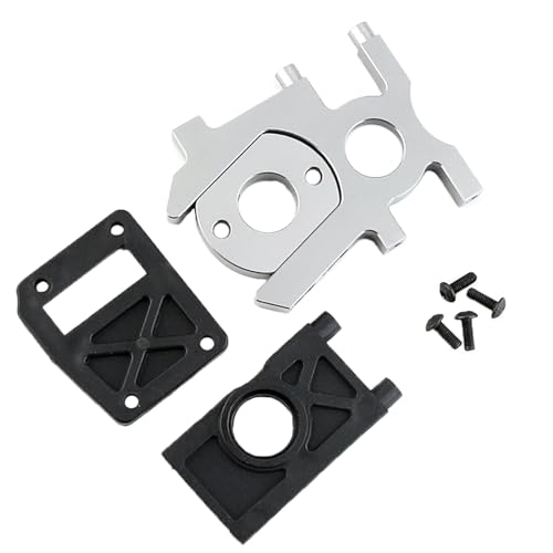 plplaaoo -Umwandlung bürstenloser Motormontagehalter langlebiger Metall Kunststoff Silber Schwarz 15 cm für 1/8 Fernbedienungssteuerautos Ersatzteile Teile von plplaaoo