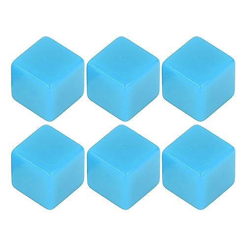 plplaaoo würfel Set 6PCs Rechtswinkel Kunststoff hexaaeders Würfel für DIY Crafts Brettspiele Mathematikunterricht Klassenzimmer Party Spaß (Blau) von plplaaoo