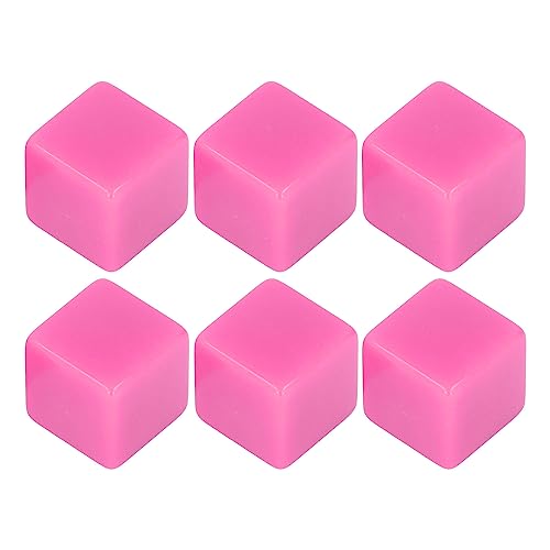 plplaaoo würfel Set 6PCs Rechtswinkel Kunststoff hexaaeders Würfel für DIY Crafts Brettspiele Mathematikunterricht Klassenzimmer Party Spaß (Rosenate) von plplaaoo