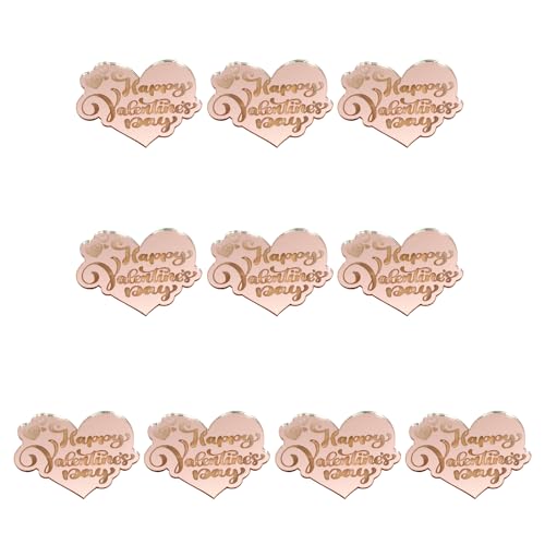 pofluany Valentinstag-Topper, reflektierende Würfel, herzförmige Schilder mit Spiegelgravur für Cupcake-Topper, Valentinstag, geruchlos, Kuchendekorationszubehör, 10 Stück E pofluany Valentinstag-Topper, reflektierende Würfel, herzförmige Schilder mit Spiegelgravur für Cupcake-Topper, Valentinstag, geruchlos, Kuchendekorationszubehör, 10 Stück E von pofluany