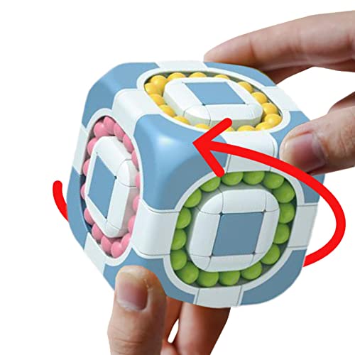 Magischer Bohnenwürfel,Magic Bean Rotierender 2 in 1 Magic Bean Würfel | Pädagogisches Puzzle-Dekompressionsspielzeug für Kinder, Kinder, Jungen, Mädchen Pologmase von pologmase