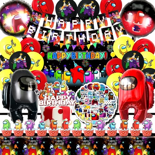100 Stück Amon Geburtstag Deko, Amon Geburtstag Party Set, Amon Ballon, Tischdecke, Geburtstags Banner, Kuchen Dekoration, Aufkleber, Dekorationen für Kindergeburtstage und Mottopartys 100 Stück Amon Geburtstag Deko, Amon Geburtstag Party Set, Amon Ballon, Tischdecke, Geburtstags Banner, Kuchen Dekoration, Aufkleber, Dekorationen für Kindergeburtstage und Mottopartys von polrsgh