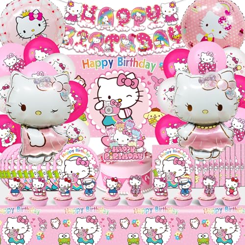 81 Stück Kitty Geburtstagsdeko, Kitty Geburtstag, Kitty Deko Geburtstag, Kitty Party Deko, Kitty Ballon, Kitty Tortendeko, Geburtstag Banner, Mädchen Geburtstag, Geburtstagsdeko Pink 81 Stück Kitty Geburtstagsdeko, Kitty Geburtstag, Kitty Deko Geburtstag, Kitty Party Deko, Kitty Ballon, Kitty Tortendeko, Geburtstag Banner, Mädchen Geburtstag, Geburtstagsdeko Pink von polrsgh