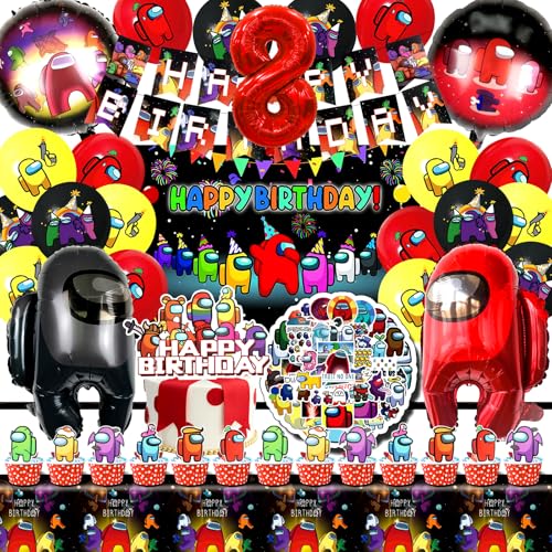 Amon Geburtstag Deko 8 Jahre, Amon Geburtstag Party Set, Amon Geburtstags Banner, Ballon,Tischdecke, Kuchen Dekoration, Aufkleber, Geeignet für Geburtstags und Mottoparty Dekoration Amon Geburtstag Deko 8 Jahre, Amon Geburtstag Party Set, Amon Geburtstags Banner, Ballon,Tischdecke, Kuchen Dekoration, Aufkleber, Geeignet für Geburtstags und Mottoparty Dekoration von polrsgh
