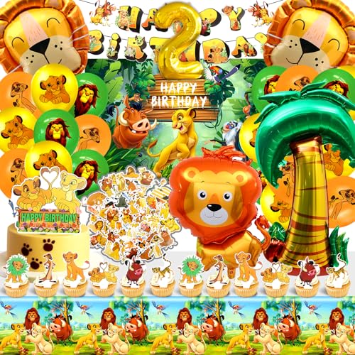 Löwen Deko, Löwen Geburtstagsdeko 2 Jahr, Löwen Geburtstags Banner, Löwen Ballon, Löwen Tortendeko, Tischdecke, Geeignet für Kindergeburtstage und Mottoparty Dekorationen Löwen Deko, Löwen Geburtstagsdeko 2 Jahr, Löwen Geburtstags Banner, Löwen Ballon, Löwen Tortendeko, Tischdecke, Geeignet für Kindergeburtstage und Mottoparty Dekorationen von polrsgh
