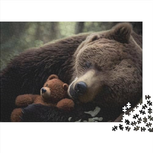 Braunbären und Teddybären, Puzzle für Erwachsene, unterhaltsam, 300 Teile, Lernspiel, Spielzeug, Heimdekoration, Spielzeug, Intellektuelles Spiel, 300 Teile (40 x 28 cm) von ponnyc