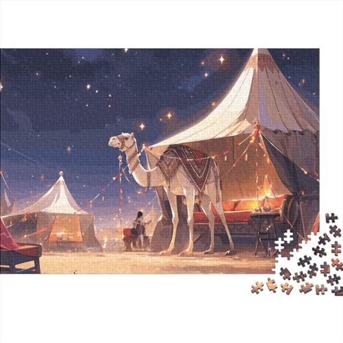 Kamele in der Wüste, Puzzle für Erwachsene, lustig, 500 Teile, Spielzeug, Bildung, Spiel, Dekoration, Spielzeug, Denkspiel, 500 Stück (52 x 38 cm) von ponnyc