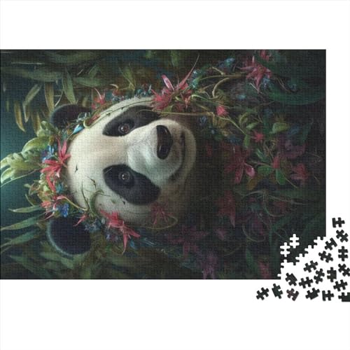 Puzzle für Erwachsene und Kinder Panda-Puzzle für Erwachsene 1000 Holzpuzzle geeignet für Erwachsene und Kinder über 12 Jahre Familienspaß-Puzzles 1000 Teile (75 x 50 cm) von ponnyc