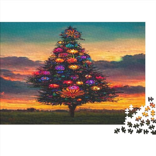 Wunderschöner Weihnachtsbaum, 500 Teile, Puzzle für Erwachsene, lustige Heimdekoration, Spielzeug, Intellektuelles Spiel, Bildungsspiel, 500 Teile (52 x 38 cm) von ponnyc