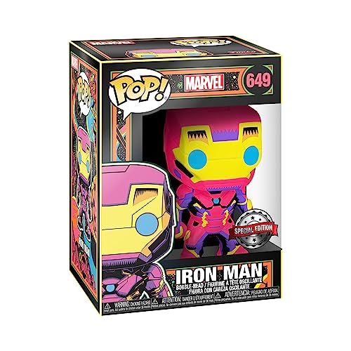 Funko Pop! Marvel: Black Light - Iron Man - Marvel Comics - Vinyl-Sammelfigur - Geschenkidee - Offizielle Handelswaren - Spielzeug Für Kinder und Erwachsene - Comic Books Fans Funko Pop! Marvel: Black Light - Iron Man - Marvel Comics - Vinyl-Sammelfigur - Geschenkidee - Offizielle Handelswaren - Spielzeug Für Kinder und Erwachsene - Comic Books Fans von Funko