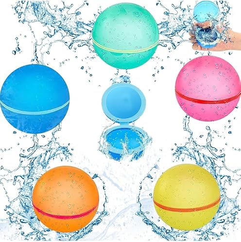 Poraceous 5 Stück Wasserbomben Wiederverwendbar Magnetisch, Wasserbomben Selbstschließend, Schnell Wiederbefüllbare Silikon Wasserballons, Wasserspielzeug für Kinder, Erwachsene, Strand, Poolparty Poraceous 5 Stück Wasserbomben Wiederverwendbar Magnetisch, Wasserbomben Selbstschließend, Schnell Wiederbefüllbare Silikon Wasserballons, Wasserspielzeug für Kinder, Erwachsene, Strand, Poolparty von poraceous