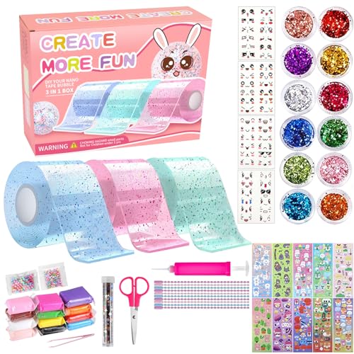 Nano Tape Bubble Kit für Kinder - 67 Pcs DIY Nano Tape Bubble Set, Squishy Spielzeug Bastelset, Super elastische Nano Klebebänder für Stressabbau und Spaß, Fidget Toys and Party Favors Geschenke Nano Tape Bubble Kit für Kinder - 67 Pcs DIY Nano Tape Bubble Set, Squishy Spielzeug Bastelset, Super elastische Nano Klebebänder für Stressabbau und Spaß, Fidget Toys and Party Favors Geschenke von posame