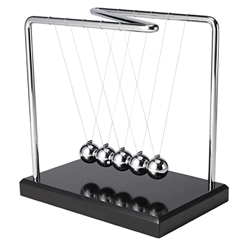 PowerKing Newtons Cradle Balance Balls – Cradle Ball Büro Schreibtisch Pendel Balance Ball Swing Magnetic Balls Schreibtisch Dekoration Spielzeug, Z - Form von powerking