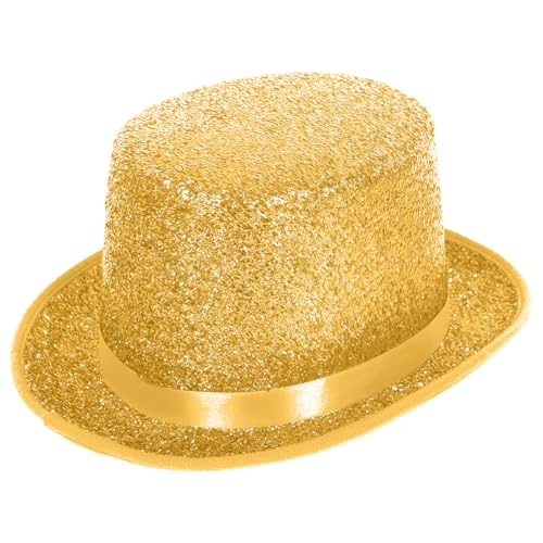 powerking Top Hüte für Männer Frauen Erwachsene, Glänzendes Kostüm Magier Hut Tuxedo Hut Viktorianische Weihnachten Topper Hüte Fancy Kleid Party Headwear Zubehör,Gelb powerking Top Hüte für Männer Frauen Erwachsene, Glänzendes Kostüm Magier Hut Tuxedo Hut Viktorianische Weihnachten Topper Hüte Fancy Kleid Party Headwear Zubehör,Gelb von powerking