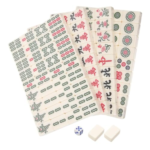 ppARK Mahjong 1 Set Mini-Spielzeug Mahjong-Set, lustiges Mahjong-Fliesenspielzeug, Familienbrettspiel für Reisen, Muttertagsgeschenk, Wohnzimmer Mahjong Spiel von ppARK