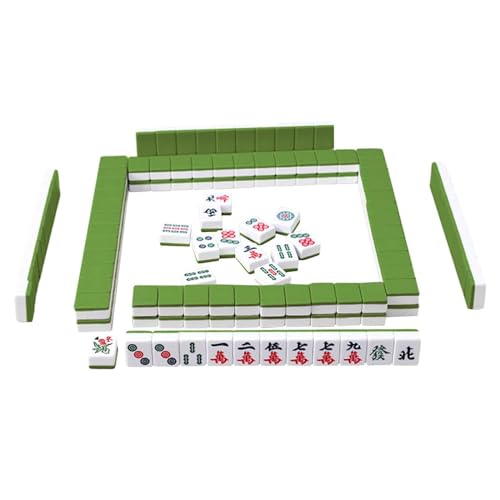 ppARK Mahjong 1 Set chinesisches Mahjong-Spielset, tragbare Mahjong-Fliesen für drinnen, Reisen, Geschenke, Zuhause, Büro, Muttertagsgeschenk Mahjong Spiel von ppARK