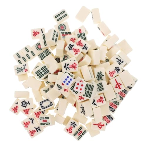 ppARK Mahjong 1 Set tragbare Mahjong-Mini-Mahjong-Fliesen, klassisches chinesisches Mahjong für Freunde, Verwandte, Geschenke, Innenbereich, Schlafzimmer Mahjong Spiel von ppARK