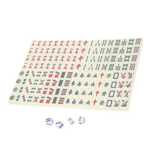 ppARK Mahjong 1 Set tragbares Mahjong-Mini-Schachbrett, Mahjong-Fliesen, amerikanisches Mahjong-Familienspiel, Zuhause Mahjong Spiel von ppARK