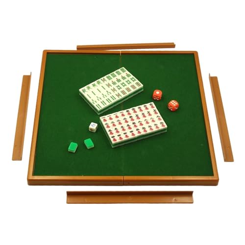 ppARK Mahjong Generisches chinesisches Mahjong-Set, chinesisches Mahjong-Spielstein-Set, tragbares traditionelles Mahjong-Spiel für Party-Picknick Mahjong Spiel von ppARK