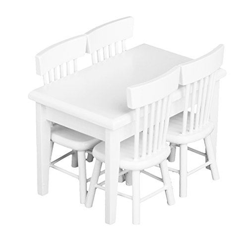 predolo 1/12 Puppenhaus Möbel Set mit Tisch und Sofa, Weiß von predolo