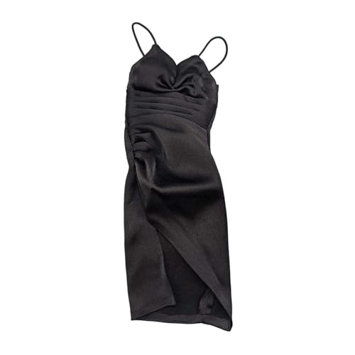 predolo 1/6 Damenkleidung, Abendkleid, MIDI Kleid, Puppen Outfit, ärmellos, Einfarbig, Sammlermode für 12 Zoll Actionfigur, Schwarz von predolo