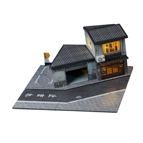 predolo 1/64 Modell Shop Beleuchtung Szene Diorama Simulation Szene mit Licht Desktop Ornament Authentische Miniatur für Geburtstag Geschenk von predolo