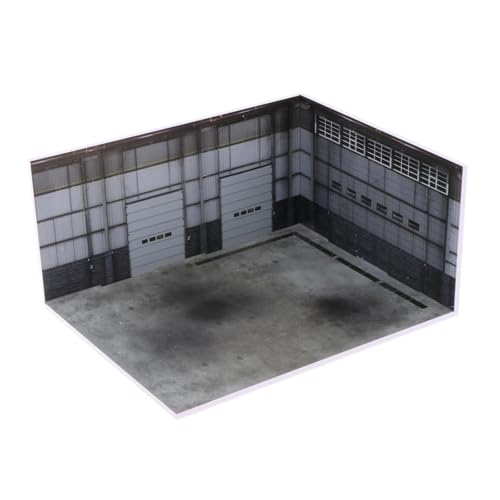 predolo 1/64 Modellauto-Szenen-Hintergrund für Figuren, Werkstatt-Diorama von predolo