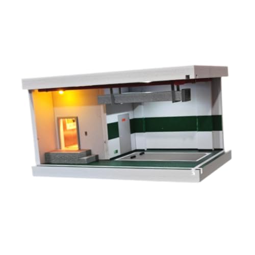 predolo 1/64 Modellauto Vitrine, Diorama Parkplatzszene mit Licht, Mikro Landschaftsdekor, Schaufenster Organizer, Miniaturszene, GrÜn predolo 1/64 Modellauto Vitrine, Diorama Parkplatzszene mit Licht, Mikro Landschaftsdekor, Schaufenster Organizer, Miniaturszene, GrÜn von predolo